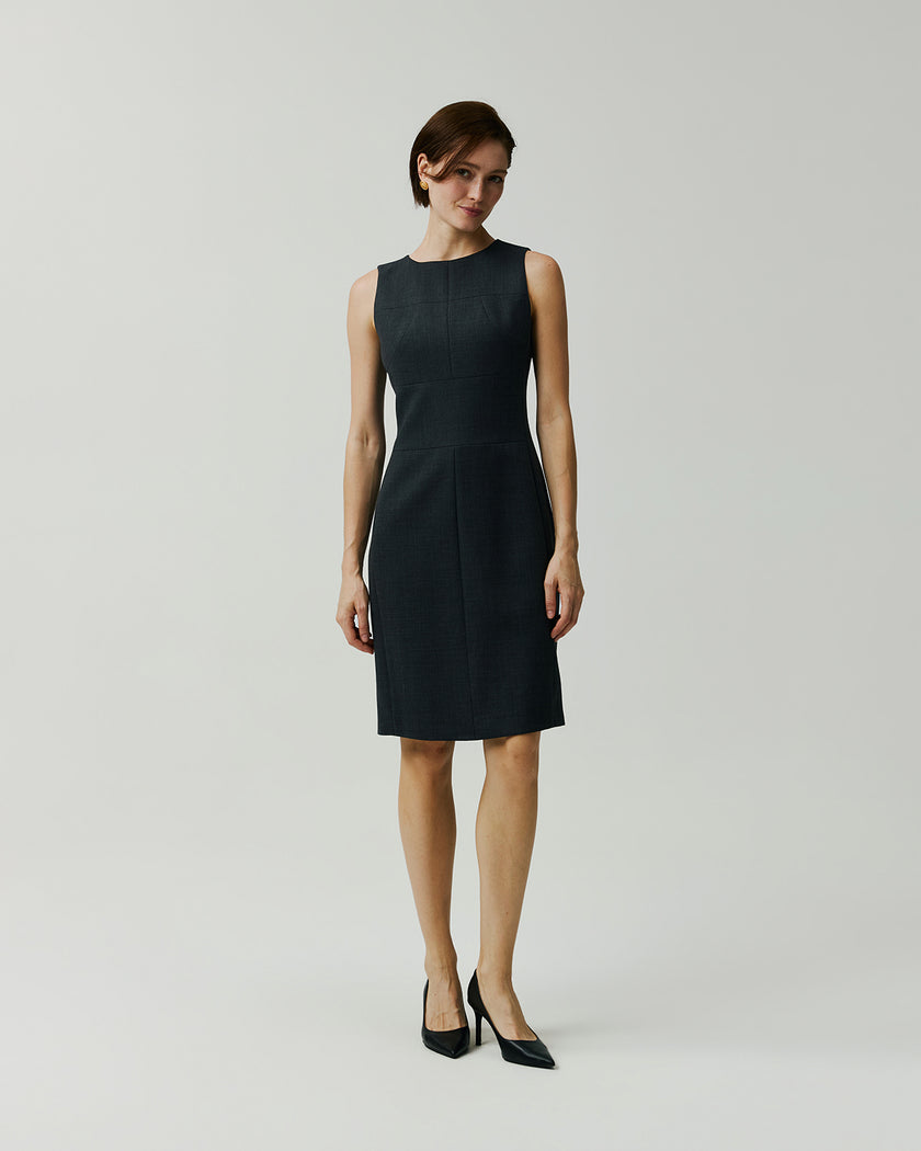 Curie Dress Charcoal Grey