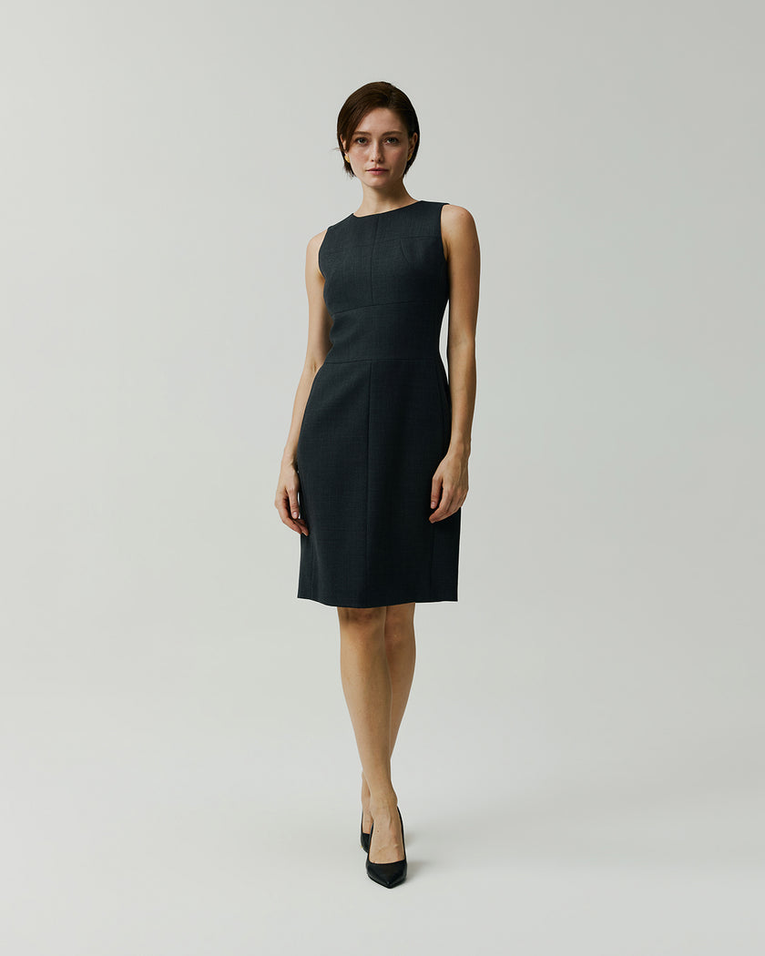 Curie Dress Charcoal Grey