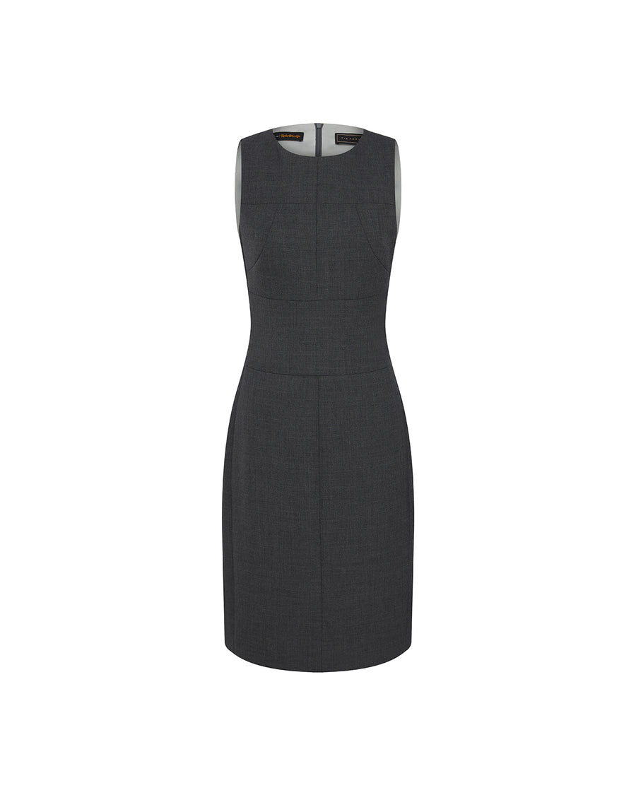 Curie Dress Charcoal Grey