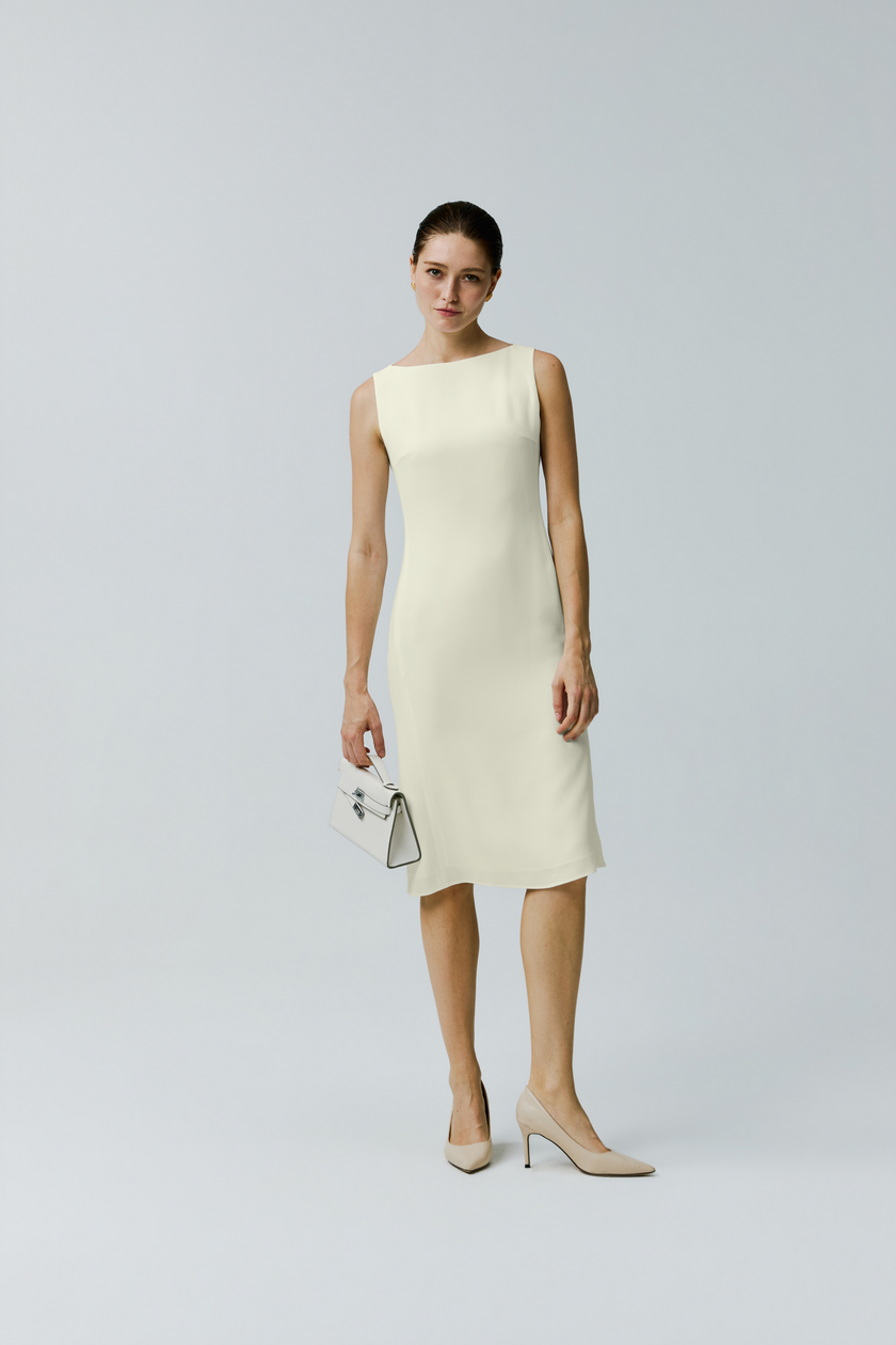 EV Sudro™ Queensland Vanilla Custard Sleeveless Small Mermaid Dress