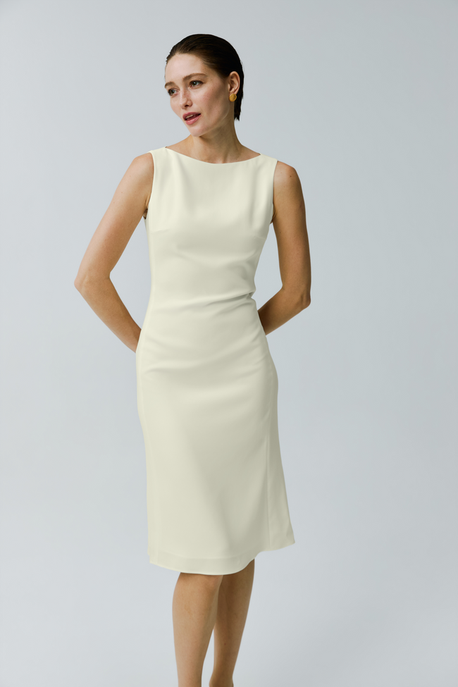 EV Sudro™ Queensland Vanilla Custard Sleeveless Small Mermaid Dress
