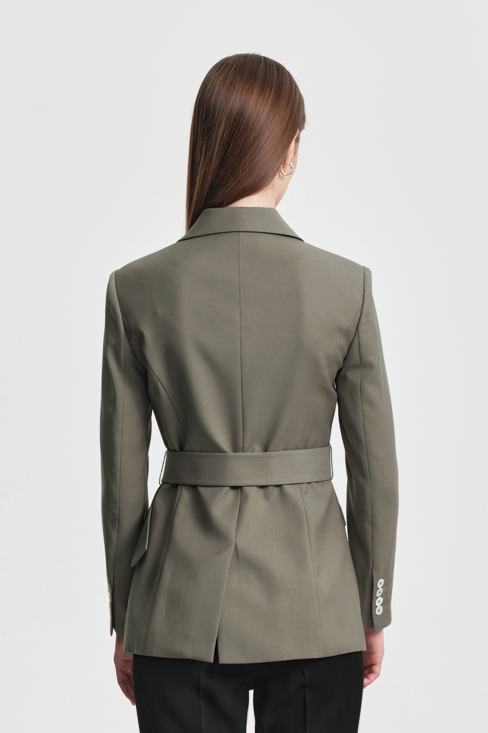 TieForHer - LéSuit™ Waist Tailored Blazer - Deep Khaki - Blazer