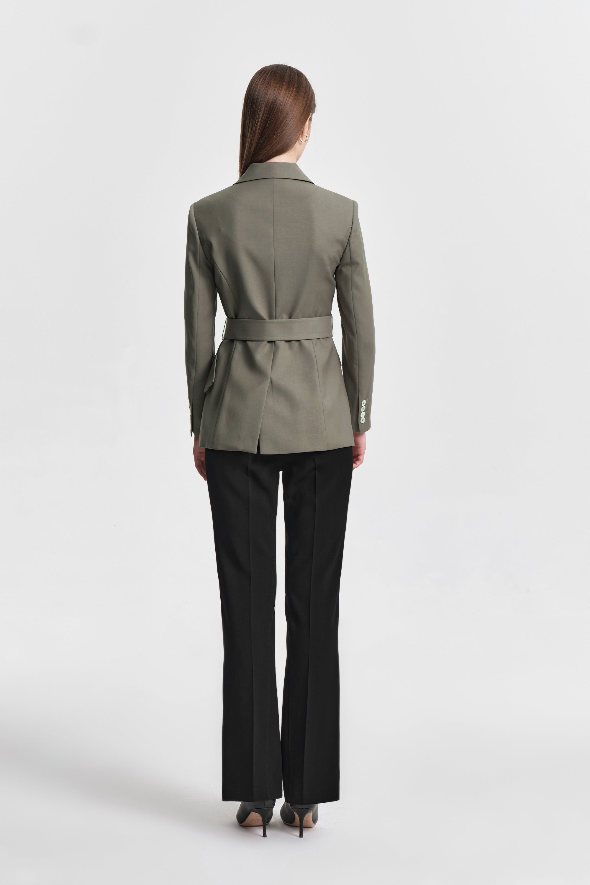 TieForHer - LéSuit™ Waist Tailored Blazer - Deep Khaki - Blazer