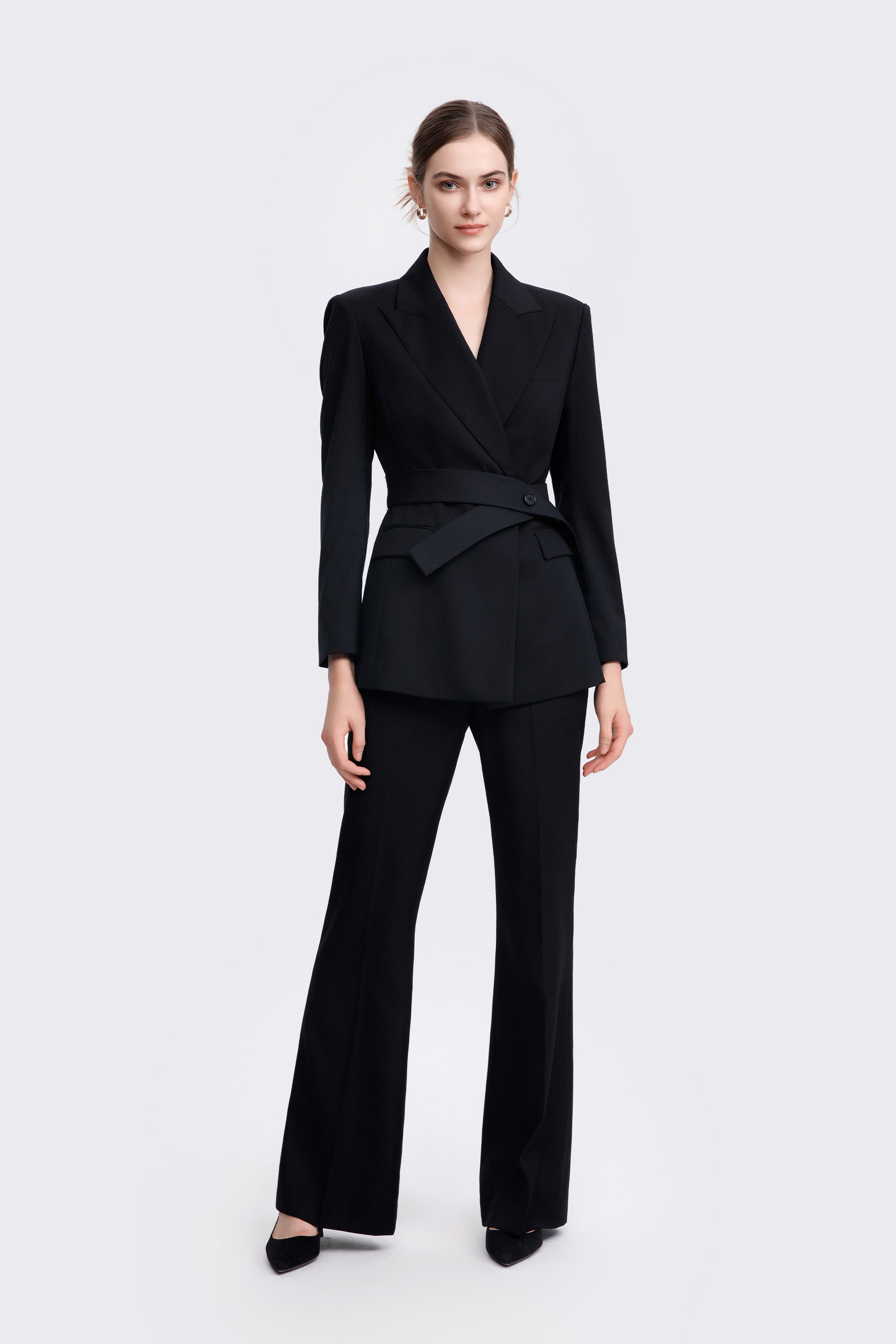 TieForHer - LéSuit™ Waist Tailored Blazer - Graphite Black - Blazer