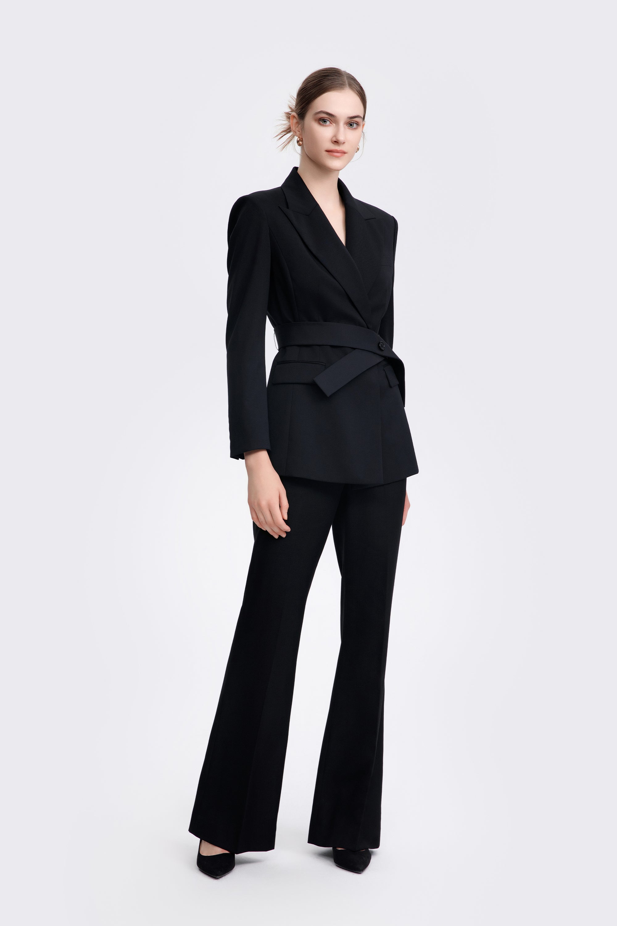 TieForHer - LéSuit™ Waist Tailored Blazer - Graphite Black - Blazer