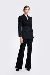 LéSuit™ Waist Tailored Blazer - Graphite Black