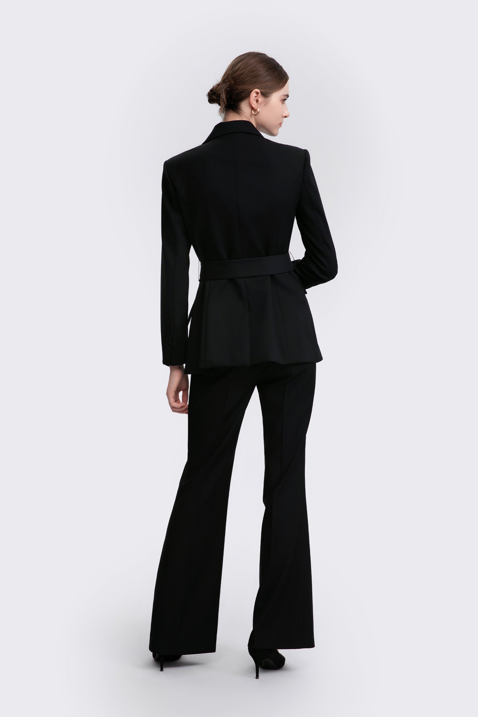 TieForHer - LéSuit™ Waist Tailored Blazer - Graphite Black - Blazer