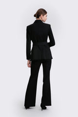 LéSuit™ Waist Tailored Blazer - Graphite Black