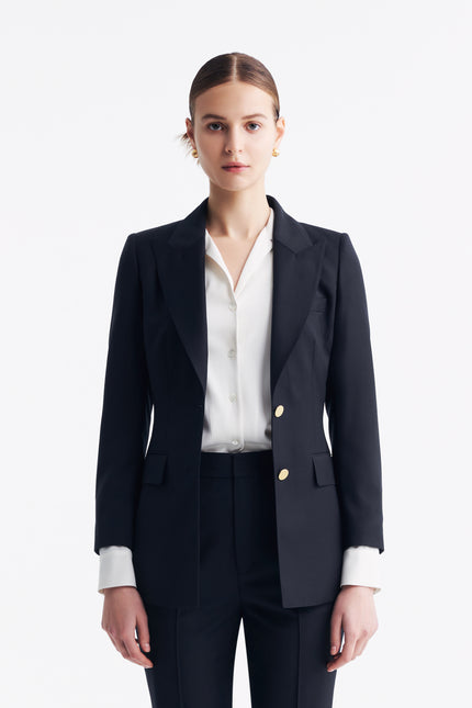 Dom Blazer Dark Navy Check