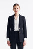 LC DOM™ Loyal Navy Blue Subtle Grid Single-breasted Blazer