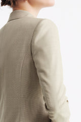 LC DOM™ Peak Lapel Single-breasted Blazer - Apricot