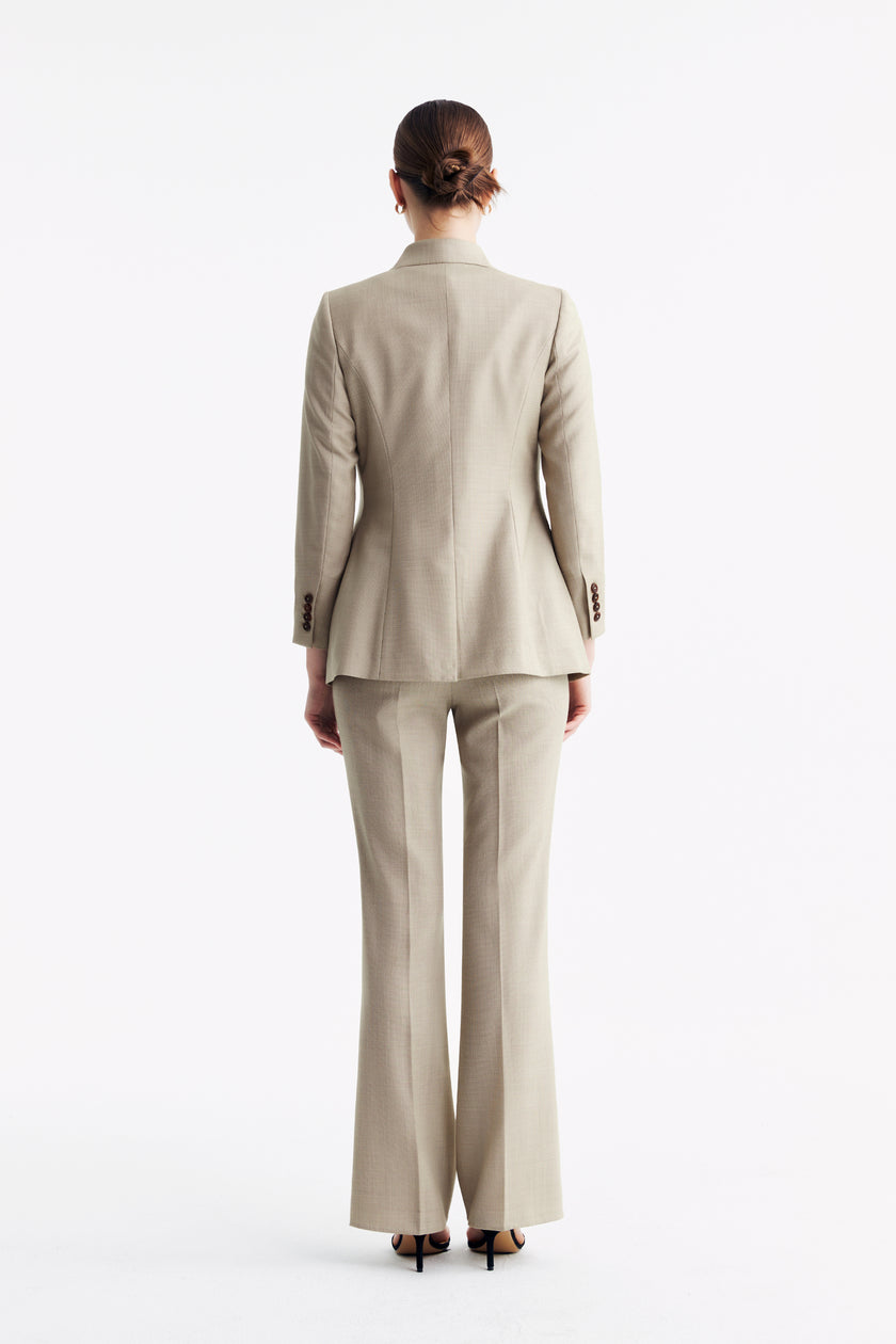 LC DOM™ Apricot Granular Texture Single-breasted Blazer