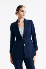 LC DOM™ Peak Lapel Single-breasted Blazer - Dark Blue