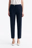 LC ELENA™ Loyal Navy Blue Subtle Grid Cropped Trousers