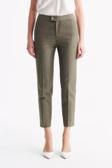 LC ELENA™ Tailored Slim-fit Cropped Trousers - Caterpillar Grey