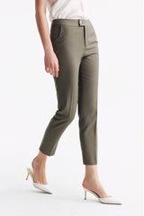 LC ELENA™ Tailored Slim-fit Cropped Trousers - Caterpillar Grey