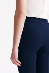 LC ELENA™ Tailored Slim-fit Cropped Trousers - Dark Blue