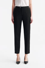 LC ELENA™ Tailored Slim-fit Cropped Trousers - Black