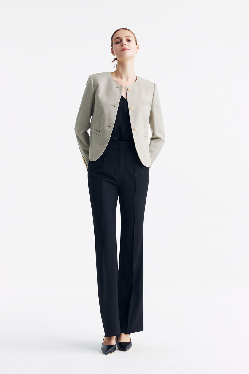 LC GABRI™ Apricot Granular Texture Short Jacket