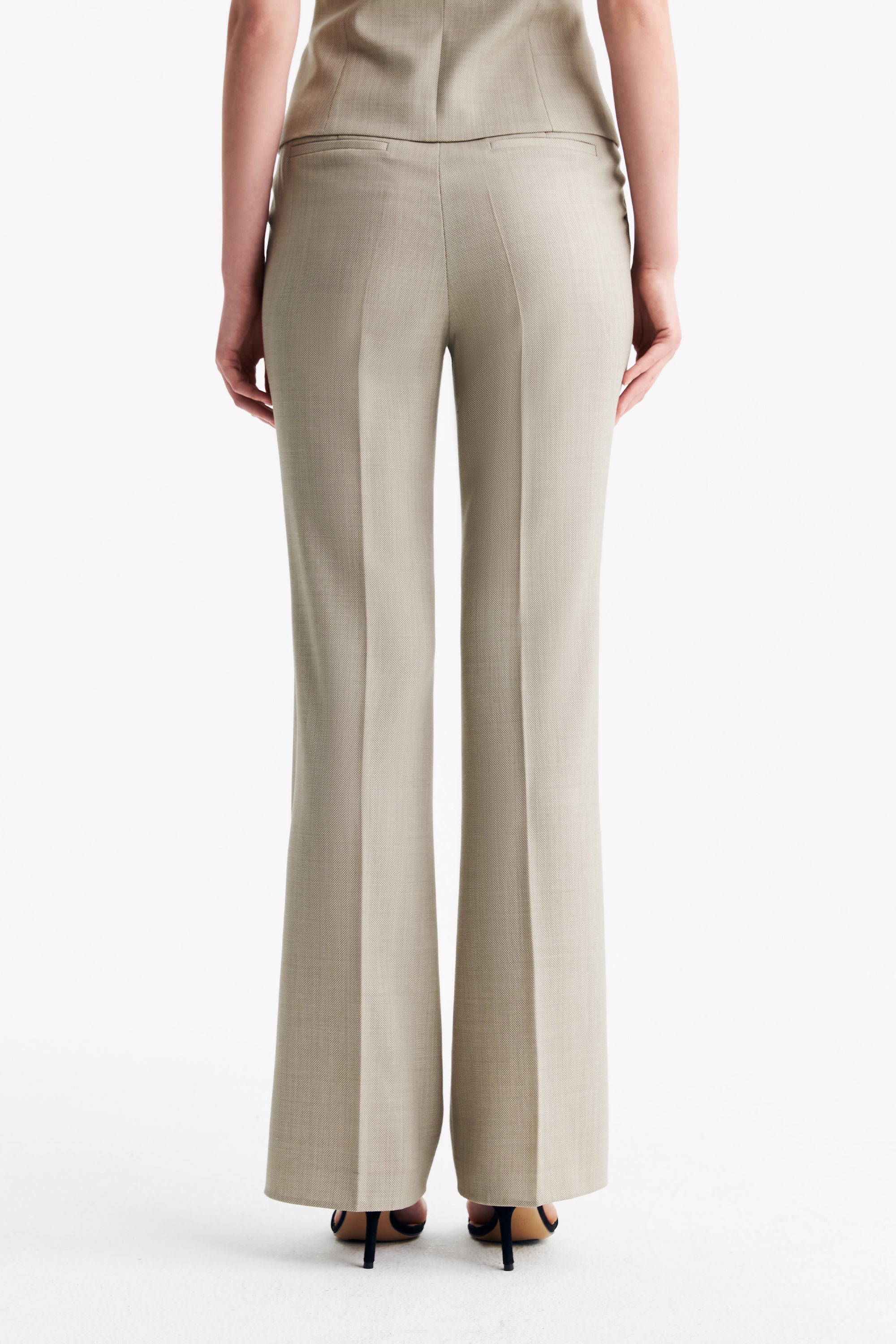 TieForHer - LC GANDI™ Tailored Slim-fit Ankle-length Trousers - Apricot - Trouser