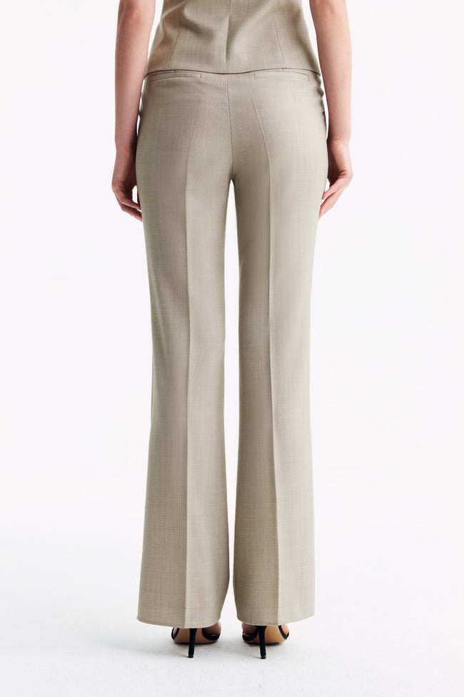 LC GANDI™ Tailored Slim-fit Ankle-length Trousers - Apricot