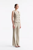 LC GANDI™ Apricot Granular Texture Ankle-length Trousers