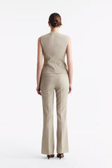 LC GANDI™ Tailored Slim-fit Ankle-length Trousers - Apricot