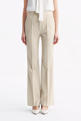 LC GANDI™ Tailored Slim-fit Ankle-length Trousers - Oatmeal