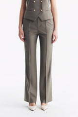 LC GANDI™ Tailored Slim-fit Ankle-length Trousers - Caterpillar Grey