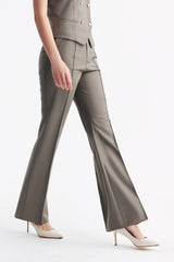 LC GANDI™ Tailored Slim-fit Ankle-length Trousers - Caterpillar Grey