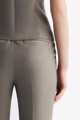 LC GANDI™ Tailored Slim-fit Ankle-length Trousers - Caterpillar Grey