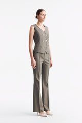 LC GANDI™ Tailored Slim-fit Ankle-length Trousers - Caterpillar Grey