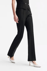 LC GANDI™ Tailored Slim-fit Ankle-length Trousers - Black