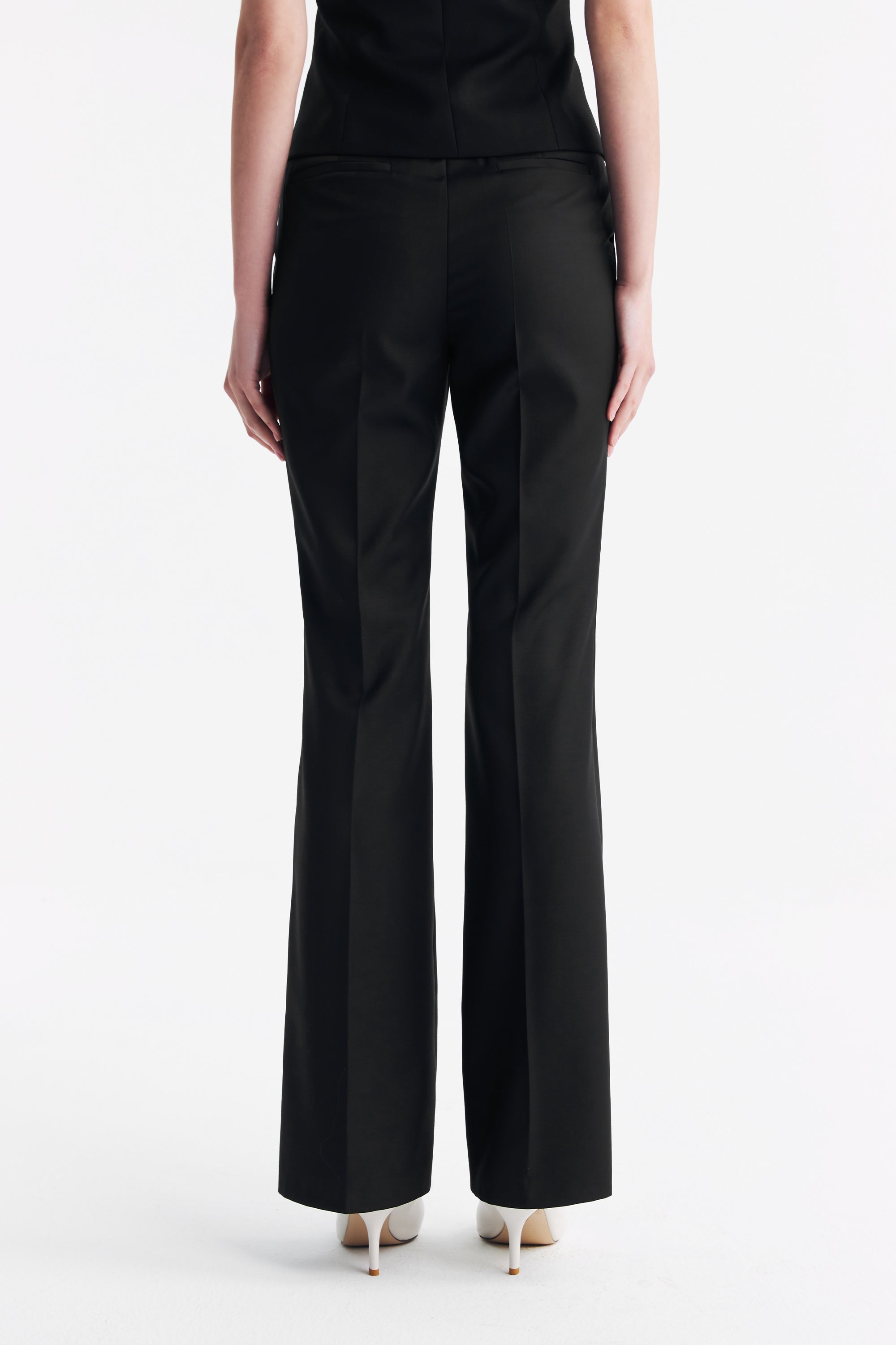 TieForHer - LC GANDI™ Tailored Slim-fit Ankle-length Trousers - Black - Trouser