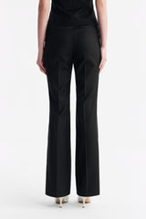 LC GANDI™ Tailored Slim-fit Ankle-length Trousers - Black