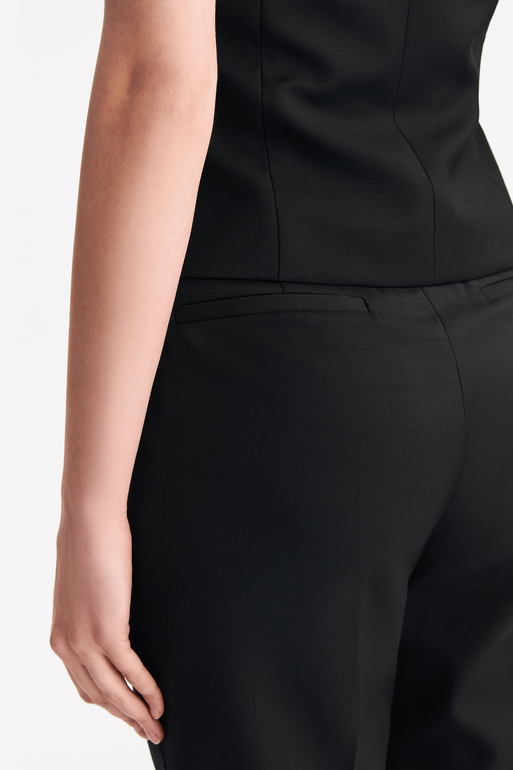 TieForHer - LC GANDI™ Tailored Slim-fit Ankle-length Trousers - Black - Trouser