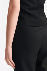 LC GANDI™ Tailored Slim-fit Ankle-length Trousers - Black