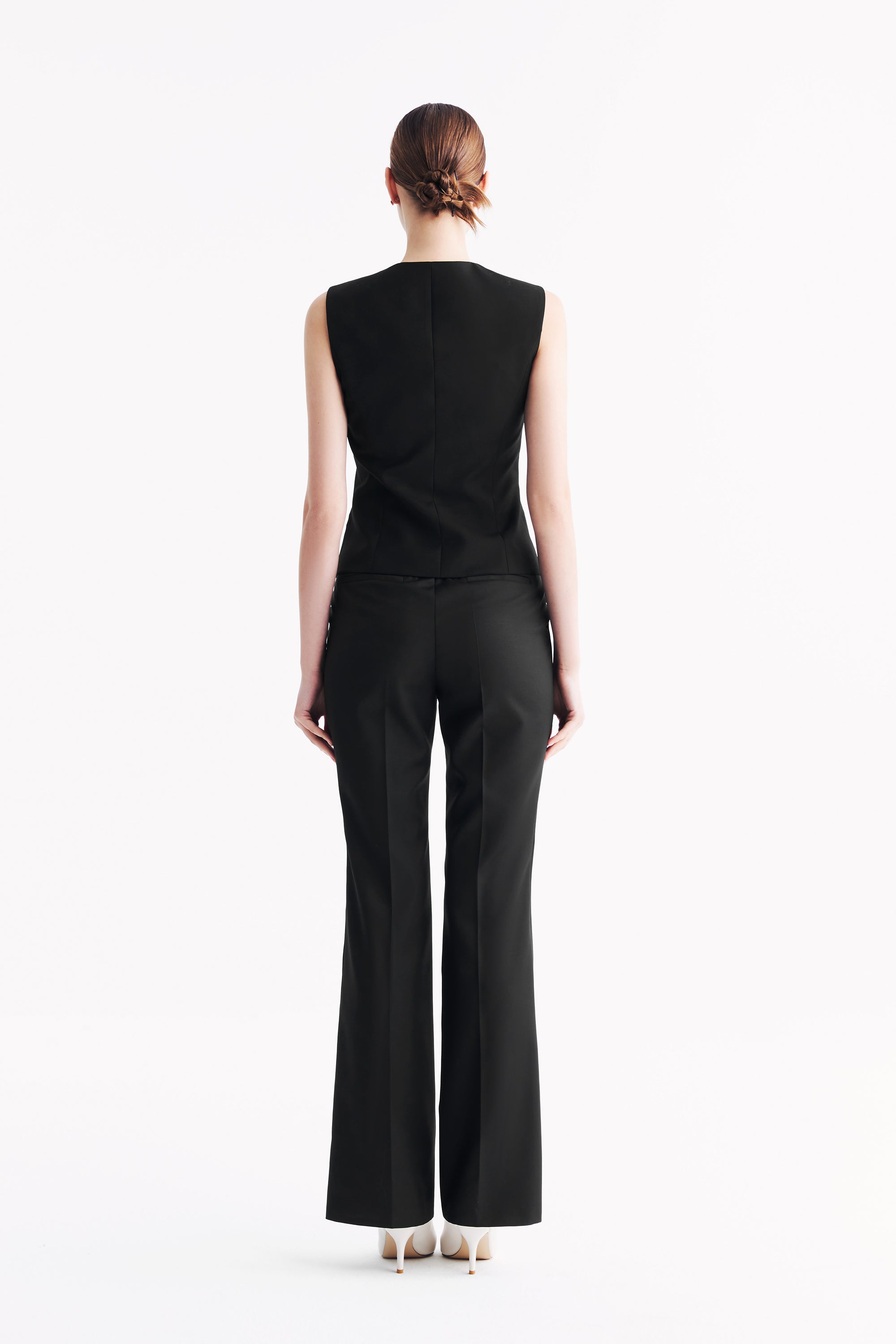 TieForHer - LC GANDI™ Tailored Slim-fit Ankle-length Trousers - Black - Trouser