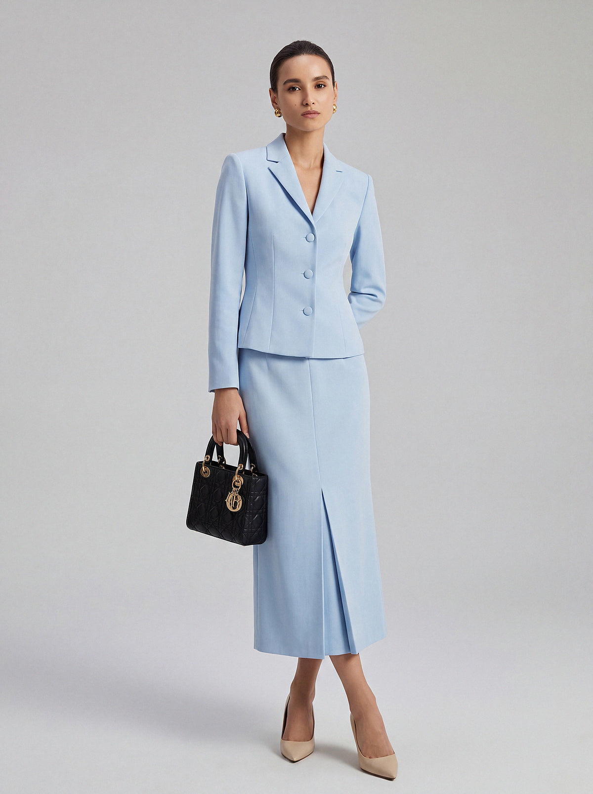 EV LéSem™ Glacier blue Ankle-length mermaid skirt Styling