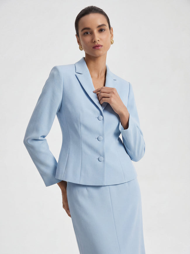 EV LéJac™ Glacier blue single-breasted lapel jacket
