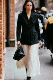 EV LéSuit™ Oxford Graphite Black Waist Tailored Blazer