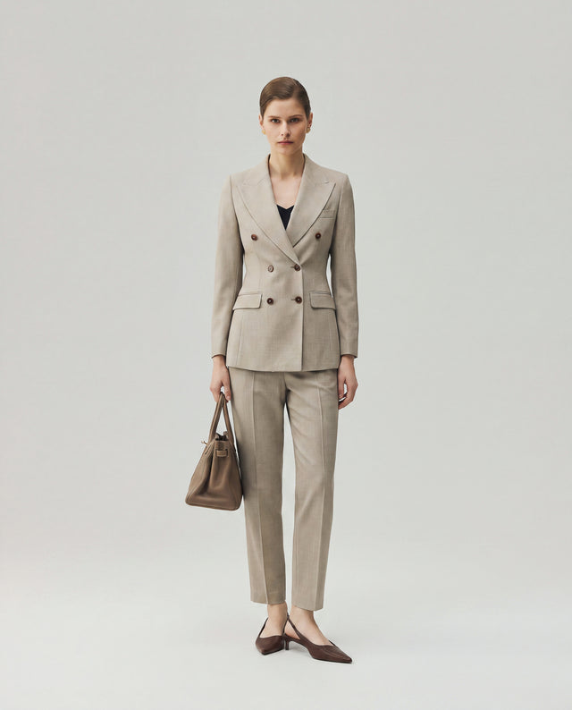 Ace Blazer Textured Apricot
