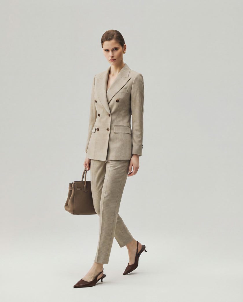 Ace Blazer Textured Apricot