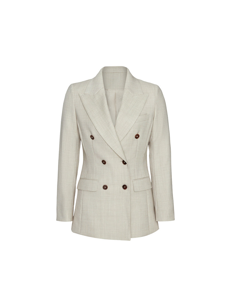 Ace Blazer Textured Apricot