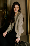 LC GABRI™ Apricot Granular Texture Short Jacket