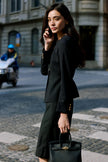 EV LéJac™ Berkeley Black Single-breasted Five-button Jacket