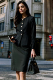 EV LéJac™ Berkeley Black Single-breasted Five-button Jacket