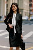 EV LéSuit™ Yale Black Collarless Blazer