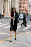 EV LéSuit™ Yale Black Collarless Blazer