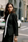 EV LéSuit™ Yale Black Collarless Blazer